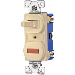 Flash Sale 🔥 Eaton Light Switches 15-Amp Illuminated Toggle Light Switch, Ivory 🎉