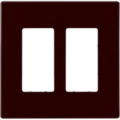 Budget 👍 Eaton Wall Plates 2-Gang Brown Decorator Screwless Midsize Wall Plate 🎉