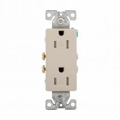 Discount ⭐ Eaton Electrical Outlets 15-Amp Residential Decorator Outlet, Desert Sand ❤️