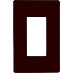 Brand new ⌛ Eaton Wall Plates 1-Gang Brown Decorator Screwless Midsize Wall Plate 😍