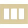 Cheap ❤️ Eaton Wall Plates 3-Gang Ivory Decorator Screwless Midsize Wall Plate 🌟