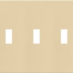 Budget ❤️ Eaton Wall Plates 3-Gang Ivory Toggle Wall Plate 😍