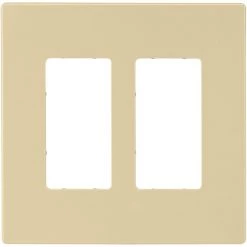 Deals 🤩 Eaton Wall Plates 2-Gang Ivory Decorator Screwless Midsize Wall Plate 🌟
