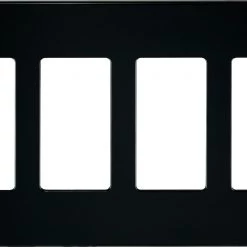 Best Sale 💯 Eaton Wall Plates 4-Gang Black Round Wall Plate 🤩