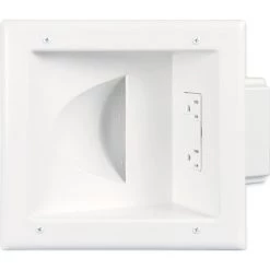 Deals 🎉 Eaton Wall Plates 2-Gang Cable Access/Recessed White Recessed Specialty Wall Plate 💯