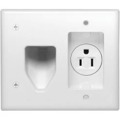 Best reviews of 🧨 Eaton Wall Plates 2-Gang Cable Access Specialty Recessed Wall Plate ', White 💯