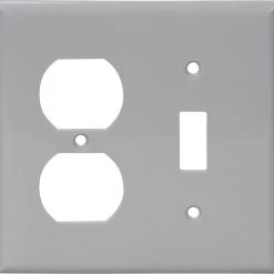Brand new 🎁 Eaton Wall Plates 2-Gang Wall Plate, Gray 🧨