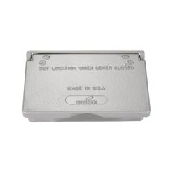 Cheap 👏 Eaton Electrical Outlet Covers Metallic Gray 1-Outlet Weatherproof Electrical Outlet Cover ⭐