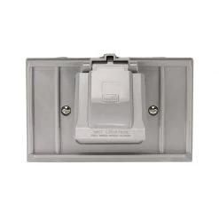 Budget ⌛ Eaton Electrical Outlet Covers Non-Metallic Gray 1-Outlet Weatherproof Electrical Outlet Cover 🎉