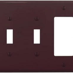 Best deal ⭐ Eaton Wall Plates 3-Gang Midsize Toggle/Decorator Wall Plate, Brown ✨