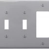 Cheap 🎁 Eaton Wall Plates 3-Gang Midsize Toggle/Decorator Wall Plate, Gray 🔥