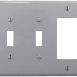 Cheap 🎁 Eaton Wall Plates 3-Gang Midsize Toggle/Decorator Wall Plate, Gray 🔥