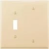 Discount 💯 Eaton Wall Plates 2-Gang Wall Plate, Ivory 😀
