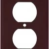 New ❤️ Eaton Wall Plates 1-Gang Round Wall Plate, Brown 🎉