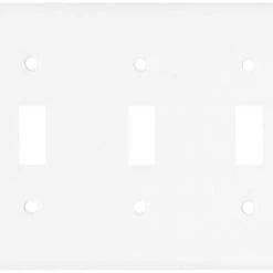 Buy ⌛ Eaton Wall Plates 5-Gang Toggle Wall Plate, White 🎉