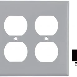 Best deal ✨ Eaton Wall Plates 2-Gang Round Wall Plate, Black 🛒