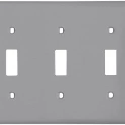 Wholesale 🎁 Eaton Wall Plates 3-Gang Toggle Wall Plate, Gray ✔️