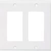 Buy 🌟 Eaton Wall Plates 2-Gang Decorator Wall Plate, White 🔔