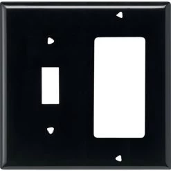 Cheap 🛒 Eaton Wall Plates 2-Gang Wall Plate, Black 🎉