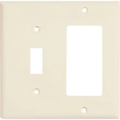 Hot Sale ❤️ Eaton Wall Plates 2-Gang Wall Plate, Light Almond 😀