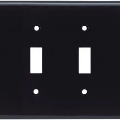 Deals ⌛ Eaton Wall Plates 4-Gang Toggle Wall Plate, Black 😀