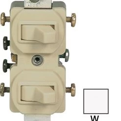 Best Sale ✔️ Eaton Light Switches 15-Amp 3-Way Combination Light Switch, White 🛒
