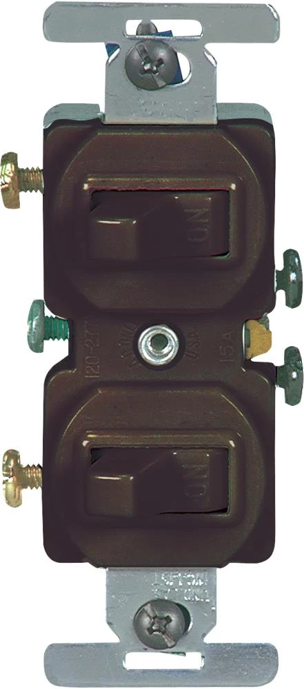 Promo ๐ Eaton Light Switches 15-Amp Single-Pole Combination Light Switch, Brown ๐ 1 Promo ๐ Eaton Light Switches 15-Amp Single-Pole Combination Light Switch, Brown ๐