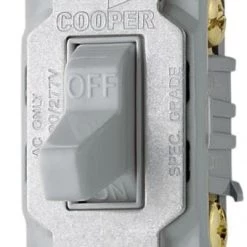 Outlet 🎉 Eaton Light Switches 15-Amp Double Pole Toggle Light Switch, Gray 🎉