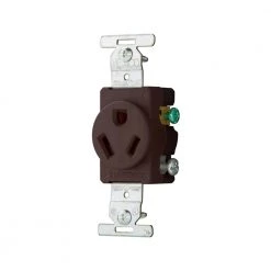 Discount 😍 Eaton Electrical Outlets 20-Amp Commercial Round Outlet, Brown ✨