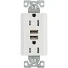 Budget 🧨 Eaton Electrical Outlets 15-Amp Tamper Resistant Residential/Commercial Decorator USB Outlet, White 🎉