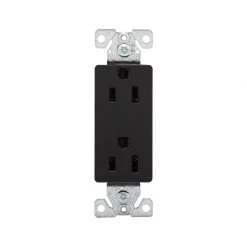 Wholesale ❤️ Eaton Electrical Outlets 15-Amp Residential Decorator Outlet, Black 🤩