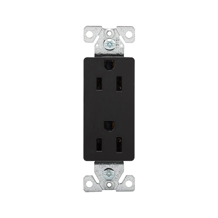 Wholesale ❤️ Eaton Electrical Outlets 15-Amp Residential Decorator Outlet, Black 🤩 1 Wholesale ❤️ Eaton Electrical Outlets 15-Amp Residential Decorator Outlet, Black 🤩