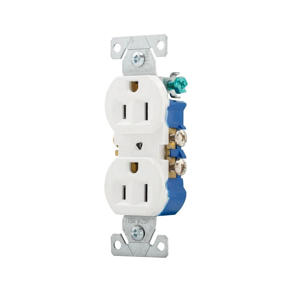 Hot Sale 🤩 Eaton Electrical Outlets 15-Amp Residential Duplex Outlet, White 🎁 2 Hot Sale 🤩 Eaton Electrical Outlets 15-Amp Residential Duplex Outlet, White 🎁 - Image 2