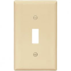 Flash Sale 🤩 Eaton Wall Plates 1-Gang Standard Toggle Wall Plate, Ivory (10-Pack) 👏