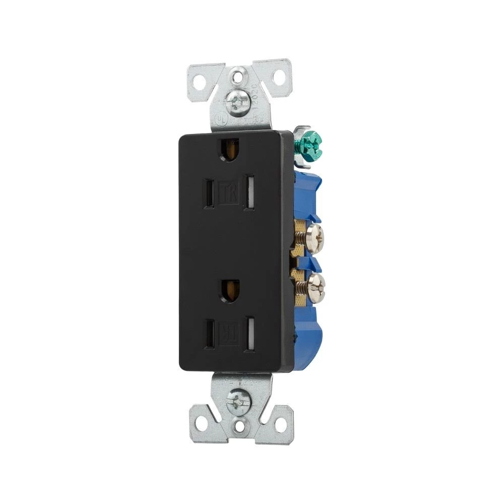 Wholesale ❤️ Eaton Electrical Outlets 15-Amp Residential Decorator Outlet, Black 🤩 3 Wholesale ❤️ Eaton Electrical Outlets 15-Amp Residential Decorator Outlet, Black 🤩 - Image 3