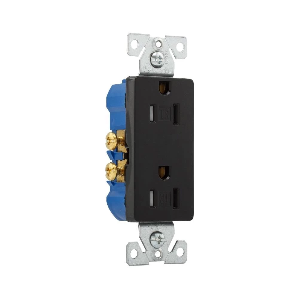 Wholesale ❤️ Eaton Electrical Outlets 15-Amp Residential Decorator Outlet, Black 🤩 2 Wholesale ❤️ Eaton Electrical Outlets 15-Amp Residential Decorator Outlet, Black 🤩 - Image 2