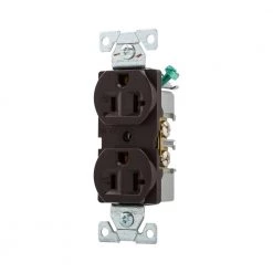 Deals ❤️ Eaton Electrical Outlets 20-Amp Commercial Duplex Outlet, Brown 🎁 -EatonWagner Sales Shop 09535147