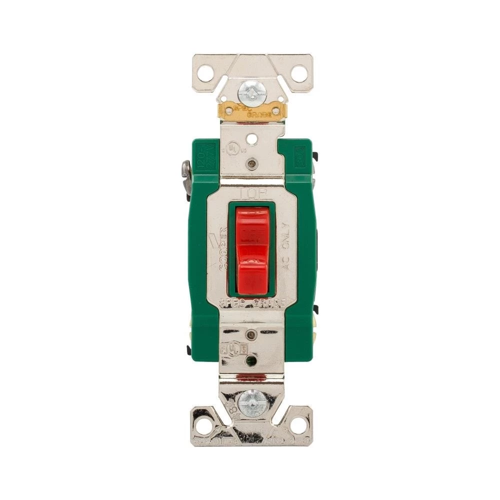 Hot Sale ๐ Eaton Light Switches 30-Amp Double Pole Toggle Light Switch, Red โจ 1 Hot Sale ๐ Eaton Light Switches 30-Amp Double Pole Toggle Light Switch, Red โจ