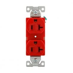Brand new ❤️ Eaton Electrical Outlets 20-Amp Commercial Duplex Outlet, Red 🤩
