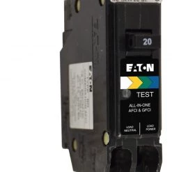 Budget 😀 Eaton Circuit Breakers Type BR 20-amp 1-Pole Dual Function AFCI/GFCI Plug-On Neutral Circuit Breaker 🔔