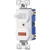 Discount 💯 Eaton Light Switches 15-Amp Single-Pole Pilot Light Combination Light Switch, White ✨