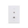 Best reviews of ✔️ Eaton Wall Plates 1-Gang Coaxial Midsize Wall Plate, White 🔥
