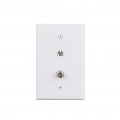 Best reviews of ✔️ Eaton Wall Plates 1-Gang Coaxial Midsize Wall Plate, White 🔥