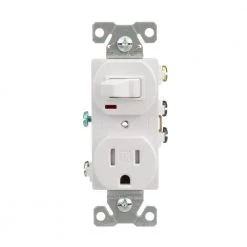 Discount 🛒 Eaton Electrical Outlets 15-Amp Tamper Resistant Residential/Commercial Duplex Switch Outlet, White 💯