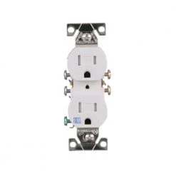 Promo 👏 Eaton Electrical Outlets 15-Amp Tamper Resistant Weather Resistant Residential Duplex Outlet, White 💯