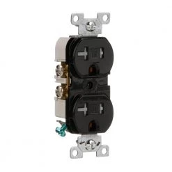 Flash Sale 🎉 Eaton Electrical Outlets 20-Amp Tamper Resistant Commercial Duplex Outlet, Black 👍 -EatonWagner Sales Shop 12486054