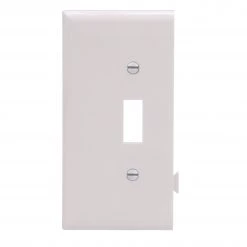 Discount ❤️ Eaton Wall Plates 1-Gang Midsize Toggle Wall Plate, White ✔️