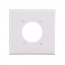 Hot Sale ⌛ Eaton Wall Plates 2-Gang Midsize Round Wall Plate, White 🧨