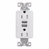 Budget ⌛ Eaton Electrical Outlets 15-Amp Tamper Resistant Residential/Commercial Decorator USB Outlet Dual Type A, White 🌟