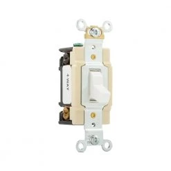 Discount ⭐ Eaton Light Switches 20-Amp 4-Way Toggle Light Switch, White ✔️